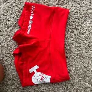 WodBottom Women's Red Athletic Shorts